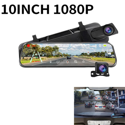 Car Dash Cam 10inch 4K Dvr Carplay Android Auto GPS 5G WIFI AUX Stream RearView Mirror Dashcam Camera Drive Recorder FM